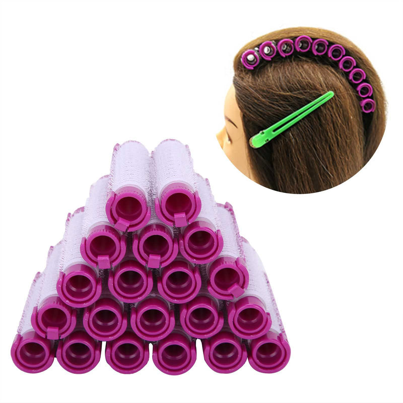 GLOGLOW Hair Perm Rods, No Damage Rollers with Plush Lock Design, for Professional Salon and Home Use, Perfect for Long and Short Hair Styling Tools (Purple) Purple