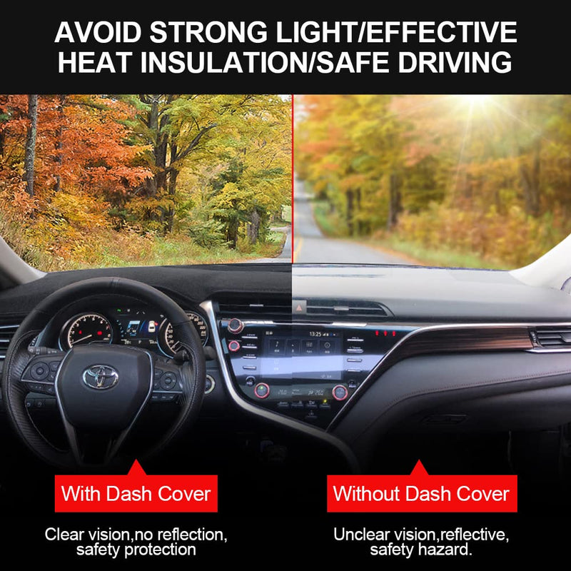 Dashboard Cover Dash Cover Mat Pad Custom Fit for Lexus ES350 2007 2008 2009 2010 2011 2012(Black) 2007-2012 ES350 Black