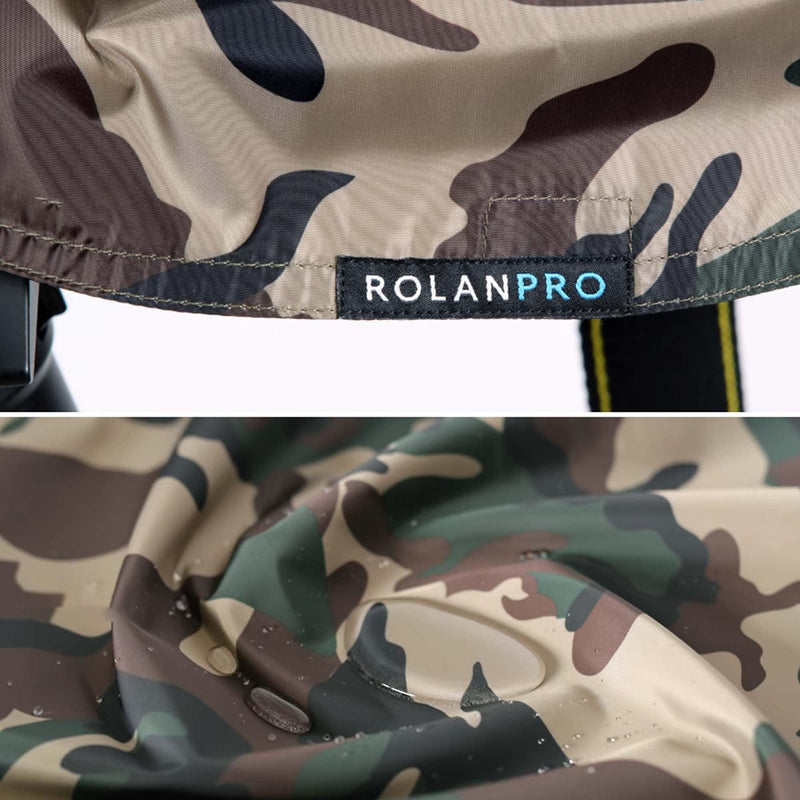 Rolanpro Waterproof Camera Lens Rain Cover Raincoat for Canon RF 200-800mm F6.3-9 is USM Super-telephoto Zoom Lens # Green Camo #Army Green Waterproof M for Canon RF200-800
