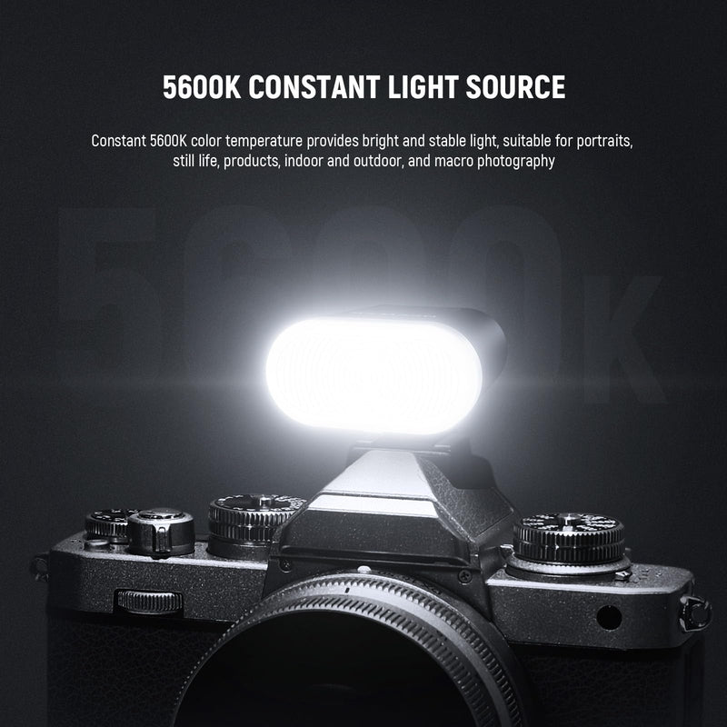 NEEWER Basics Mini Camera Flash, 5600K Fill Light with LCD Display, Compatible with Canon Fujifilm Sony Nikon DSLR Digital Standard Hot Shoe Cameras for Studio Photography Photoshoots Lighting, N12