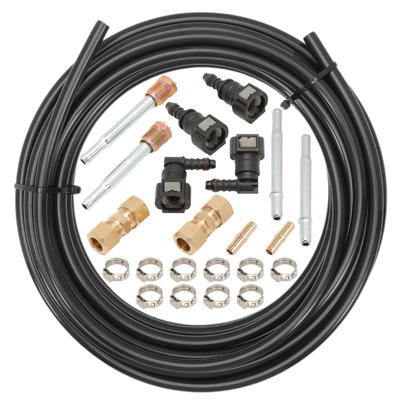 FLK-38 Black Automotive Replacement Fuel Line Repair Kit 3/8 in (10mm)，23 Pack