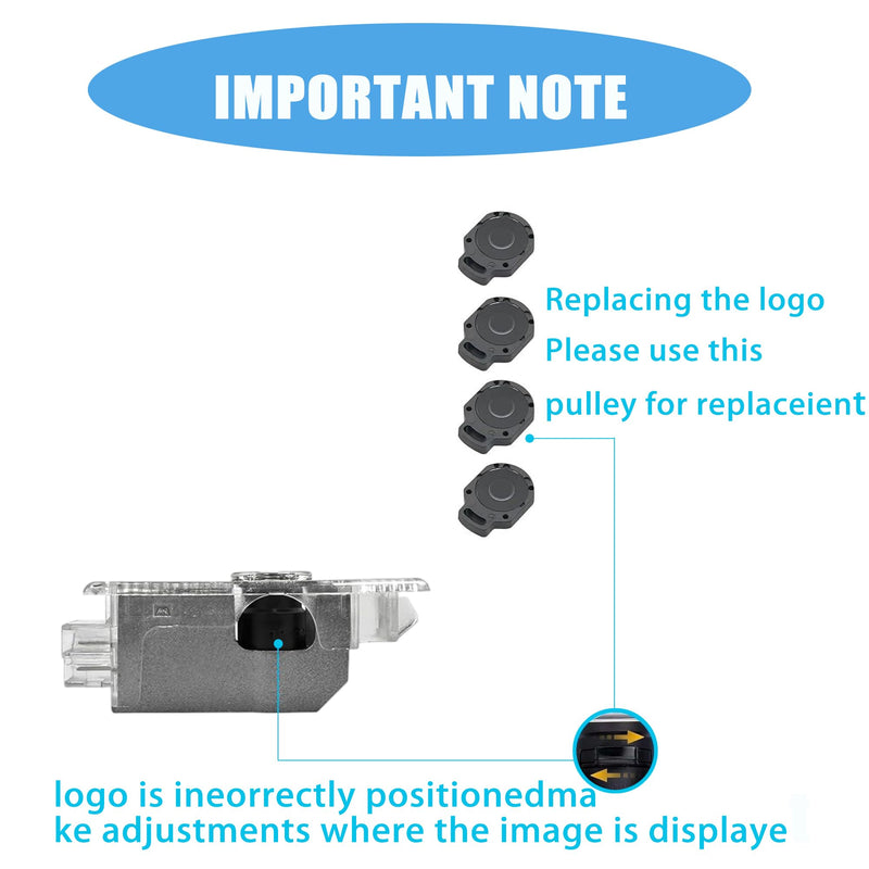 Never Fade LED Car Door Light Door Light Logo Welcome Logo Lights Accessories Compatible with 1/3/4/5/6/7/x1/x2/x3/x4/x5/x6/x7/M/328i/28i/530i/528i/e92(4PCS) 4PCS
