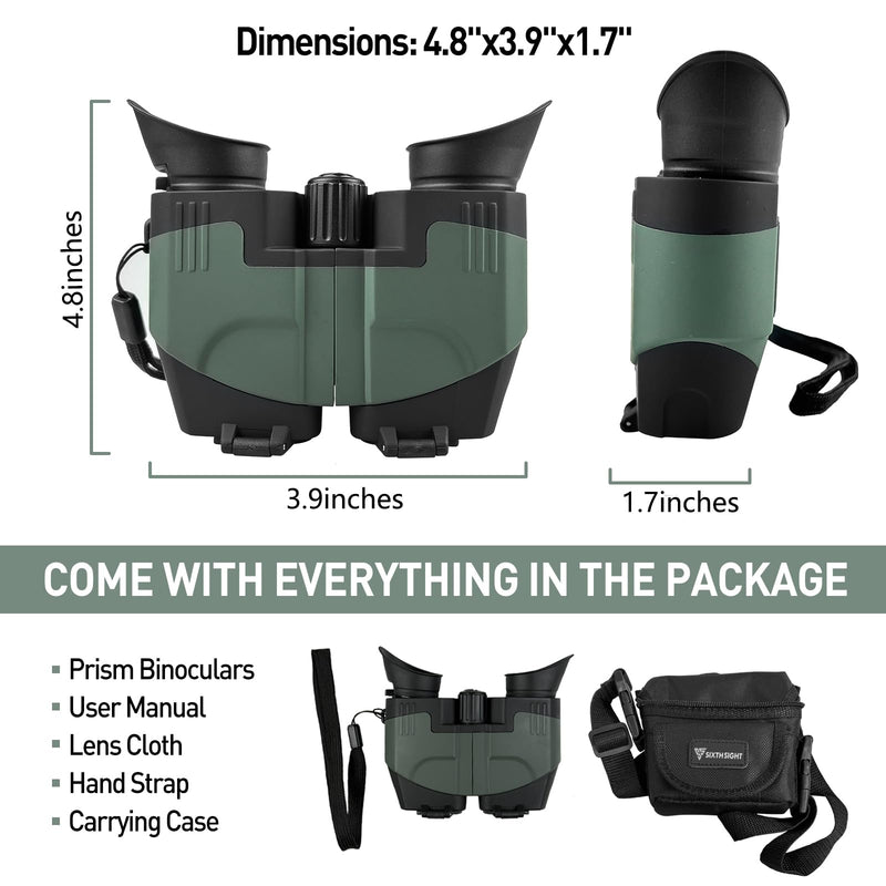 8x21 Compact Binoculars for Adults, Lightweight Binoculars with Large View, BaK-4 Prism Binocular for Bird Watching Hunting Travel Cruise Ship Hiking Sports Concert, Pocket-Size 8x21