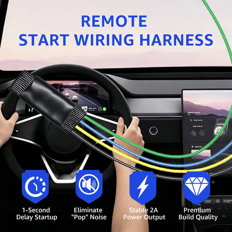 Remote Turn-on Harness Module for Car Amplifiers Audio Delay Module | Built-in 1 Second Delay Eliminates Pop Noise, 2A High-Performance Output, Ultra-Compact, Eliminates Unwanted Startup Noise ﻿