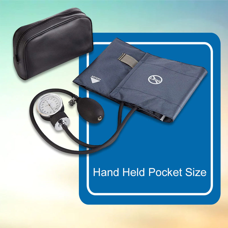 McKesson Standard Aneroid Sphygmomanometer, Large Cuff, Navy Blue, 34 cm to 50 cm, 1 Count Large Adult Cuff (1 Count)