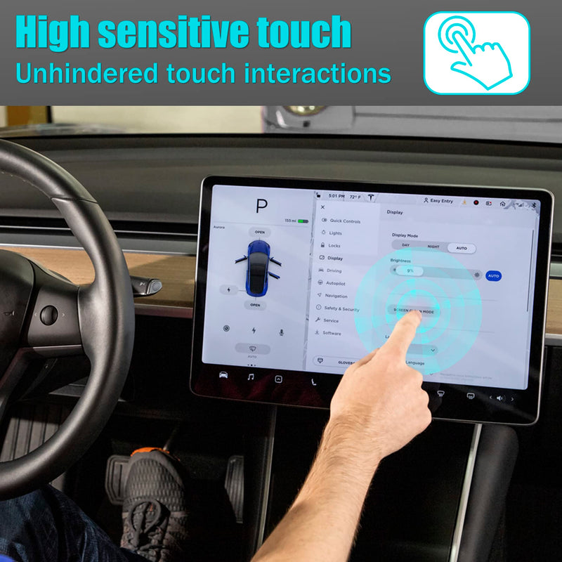 HD Tempered Glass Compatible with Tesla 3/Y 15.4" Center Control Touch Car Navigation Screen Protector Car Accessories Fit for Tesla 3/Y 15.4in