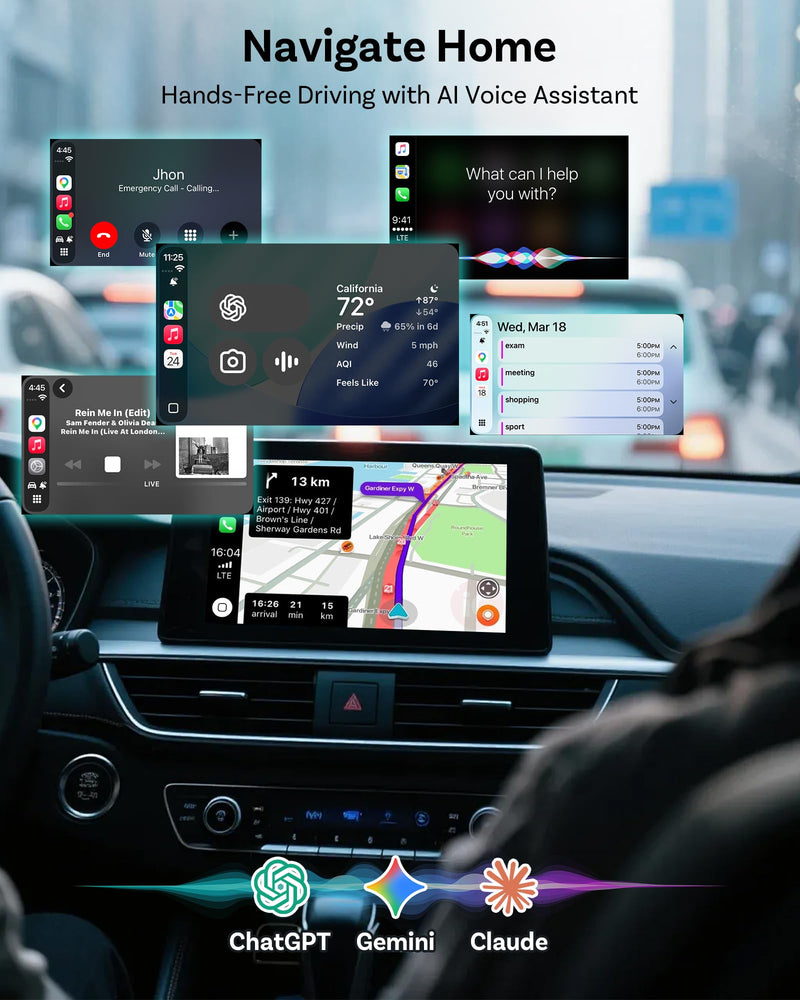OTTOCAST Mini Nova 2026 Wireless CarPlay & Android Auto Adapter, Ultra-Compact 2-in-1 Dongle, 5-Second Auto-Connect, iOS 10+ & Android 11+