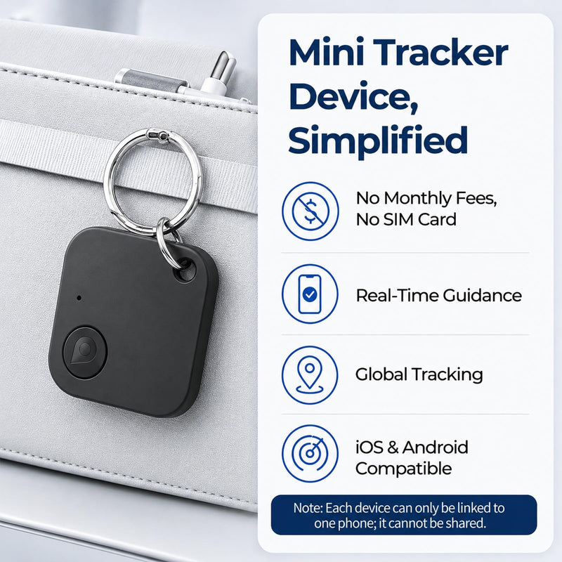 Mini Portable GPS Tracker for Vehicles, Undetectable GPS Car Tracker, No Monthly Fee/No SIM Card, Tracker Device for Kids, Dogs, Cars, Elderly, Compatible with iOS & Android (1) 1