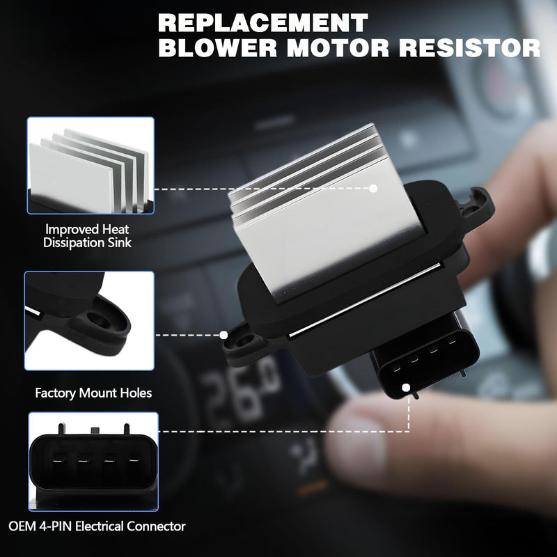 HVAC Heater Blower Motor Fan Resistor 27151ZQ00A Compatible with Nissan Infiniti QX56 QX80 Armada Quest Replaces 27151-ZT00A 27151-ZM70A 27151-ZQ00A RU792 JA1808 4P1686