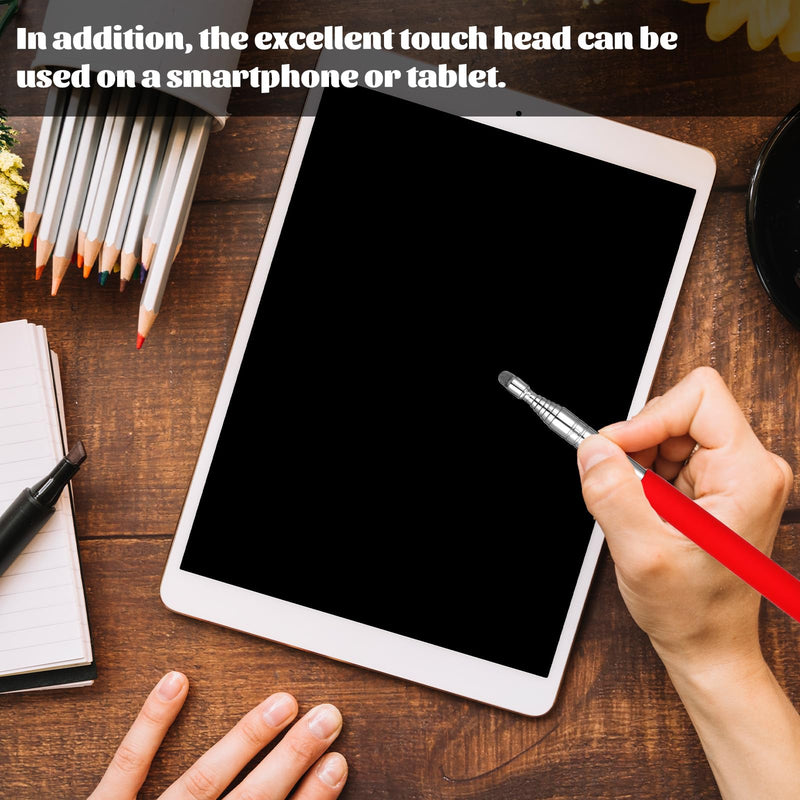 2 Pack Retractable 39.5'' Teacher Pointer Stick for Classroom, Handheld Presenter Whiteboard Pointer with Smooth Sensitive Tablet Pen Stylus Pen Teaching Guiding Wand for School Office Presentation