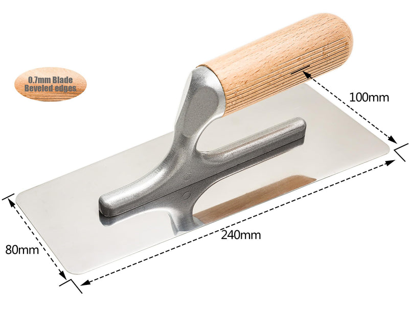 Polished Stainless Steel Venetian Plaster Trowel Set 3 PC Paint Plastering Finishing Hand Tools