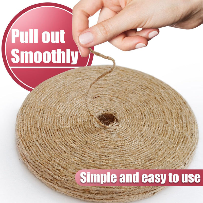 PerkHomy Garden Twine Strong Natural Jute 400 Feet Long Brown Twine for Gardening Tomato Climbing Plant Tie Floristry Crafts Gift Wrapping Packing Decor (Brown 2mm * 400feet) Brown ( F ) 2mm x 400ft