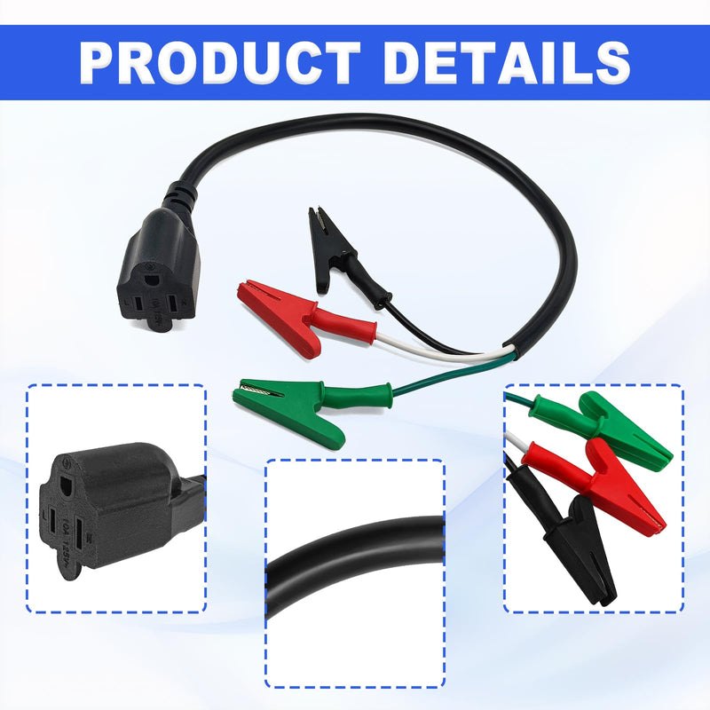 1Pcs HVAC Tools Kit Accessory for Circuit Breaker Finder Vacuum Pump Heavy Adaptor Cord AC Guages Clearance and Equipment Compatible with Yellow Jacket 69411 69522 RT250 RT310 ET300 ET310