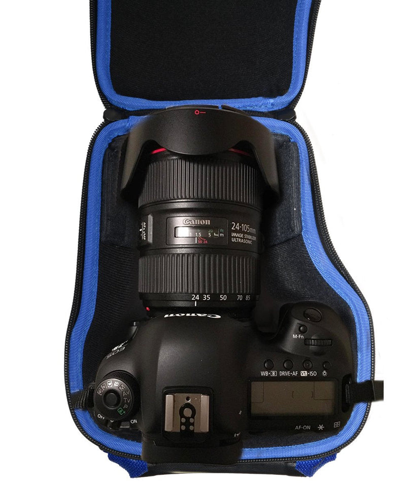 DSLR Case for Canon EOS Rebel T7, T7i, T6, T8i, SL3, 2000D, 4000D, 90D, M50 Mark II, 5D, 6D; Nikon D5600, D3500, D7500; Panasonic Lumix FZ300, FZ1000 (Black)