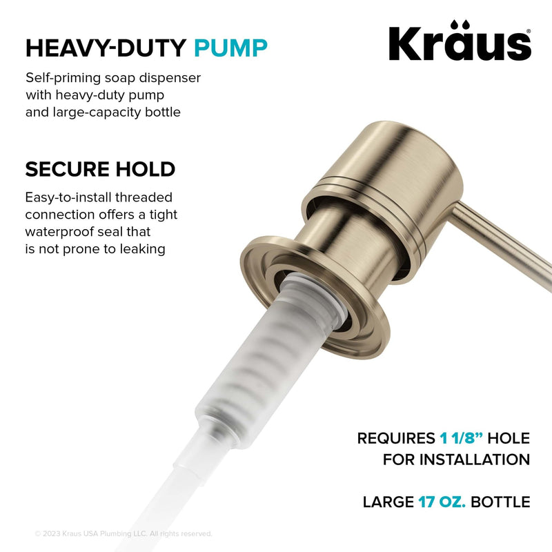 KRAUS Kitchen Soap and Lotion Dispenser in Spot-Free Antique Champagne Bronze, KSD-31SFACB