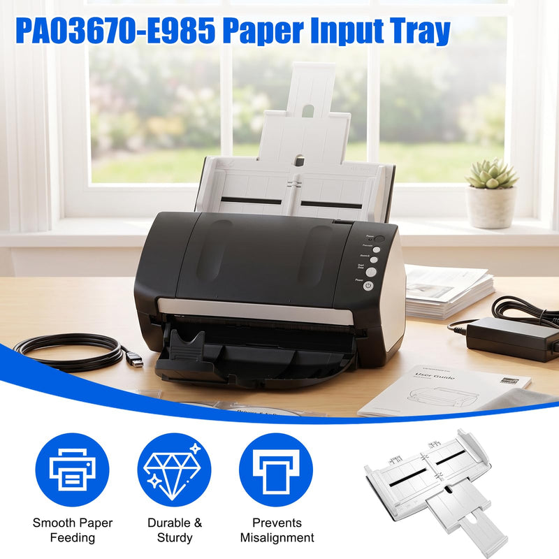 PA03670-E985 Paper Input Tray [2026 New Version] for Fujitsu fi-7160 Tray | Scanner Tray for Fujitsu fi-7160 fi-7260 fi-7180 fi-7280 fi-7140 fi-7240 fi-7120 fi-7125 fi-7135 fi-7235 fi7160 Paper Tray
