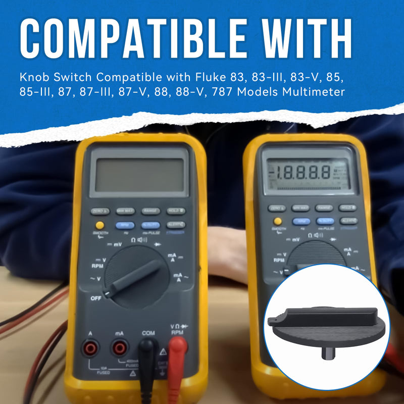 Replacement Knob Switch (Plastic Shaft) Compatible with F-Luke 83, 83-III, 83-V, 85, 85-III, 87, 87-III, 87-V, 88, 88-V, 787 Models Multimeter