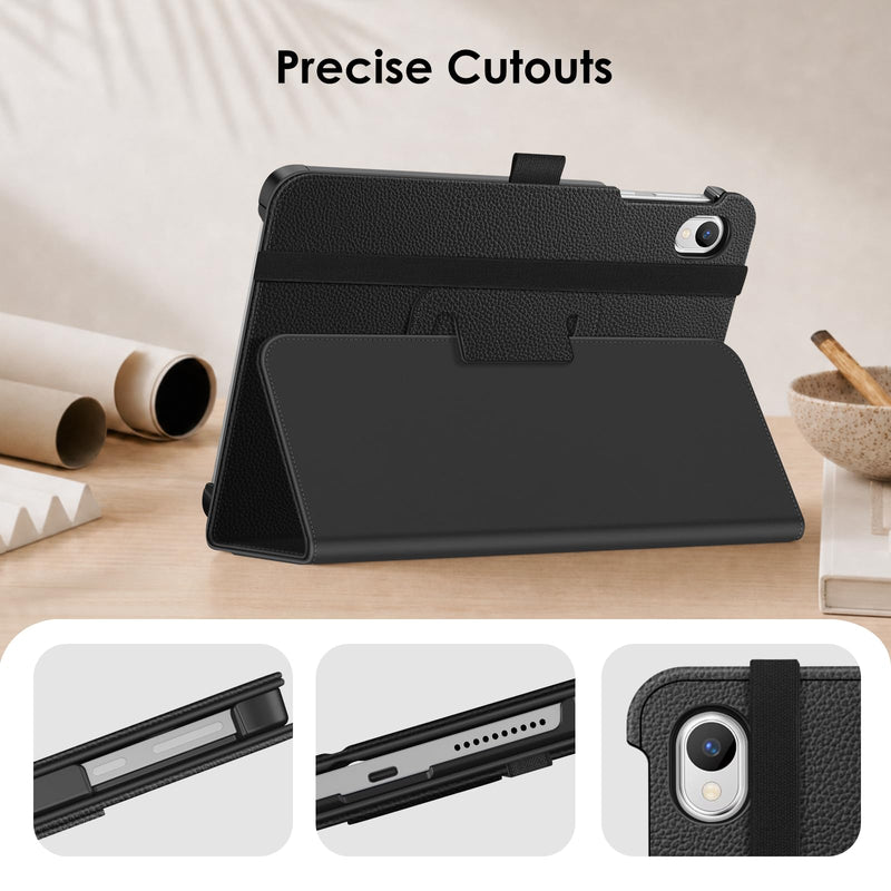 Fintie Folio Case for Onn 8.1" Core Tablet (2026 Model) - Black | Premium Vegan Leather Protective Stand Cover with Pencil Holder Compatible with Onn 8.1-inch Gen5 Tablet