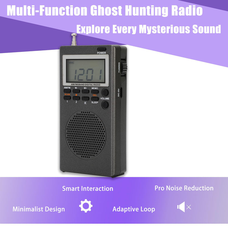8 Pcs Ghost Hunting Kit with 1 EMF Meter,1 EVP Recorder,1 Spirit Box,1 UV Light,3 LED Light up Cat Balls & 1 Carrying Case UV Light Pro Kit