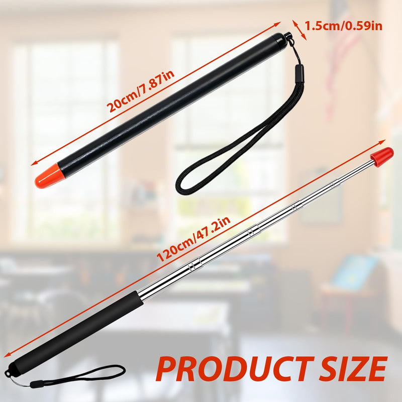 Extendable Pointer Stick 47in Presentation Teacher Classroom Long Retractable Telescoping for School Office Tour Guides Teaching Finger Hand Whiteboard Teacher Gifts Stuff Supplies Must Haves