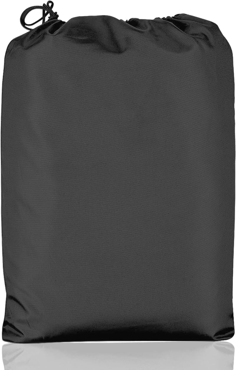 Motorcycle Cover Black All Season Waterproof Sun Outdoor Protection, Fits up to 91" Motorcycle Vehicle Cover (L Large & Lockholes & Storage Bag) 91"