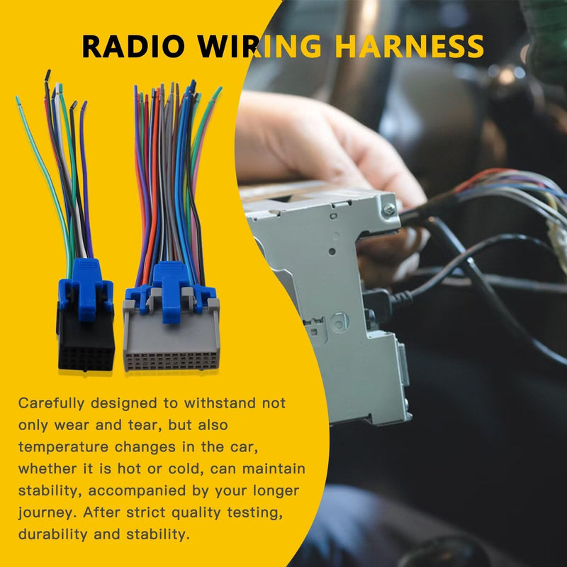 71-2003-1 Radio Wiring Harness Plug Compatible with 2004-2008 Pontiac Grand Prix Car Stereo Replacement(2026 NEW)