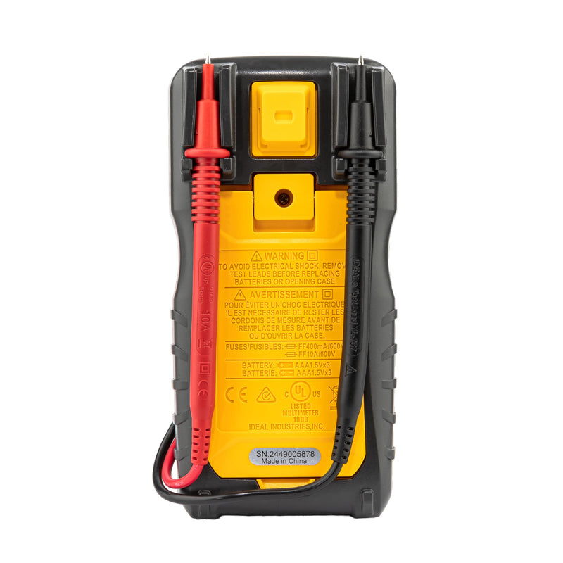 Ideal Electrical 61-337 Auto Range Digital Multimeter with NCVT and Temperature, 600V, CAT III