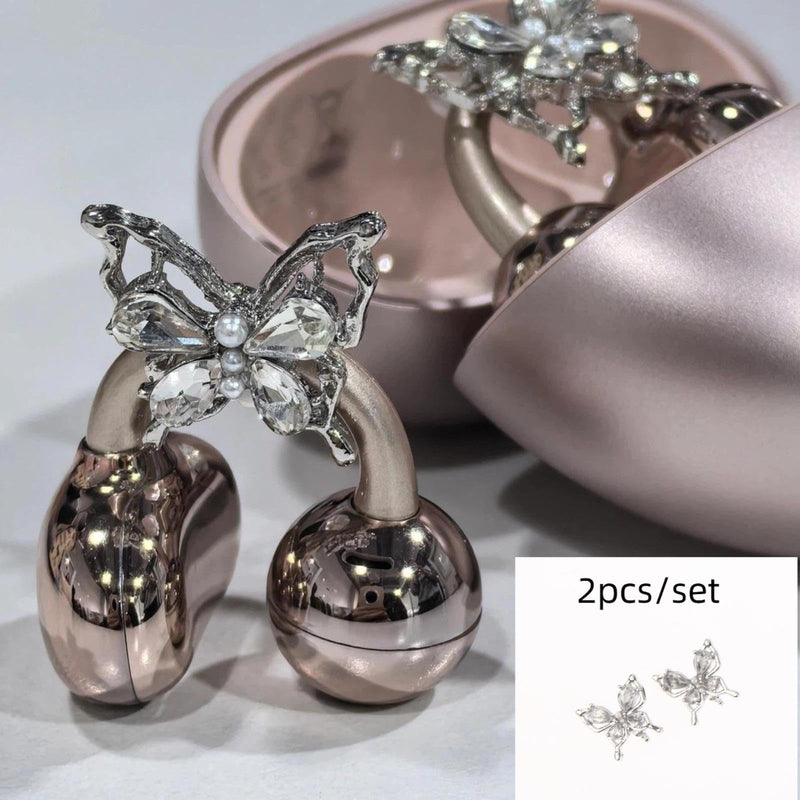 2pcs Rhinestone Decor For Clip On Earbuds Open Ear Decorative Zirconia Earphone Accessories Removeable DIY Earphone Decoration