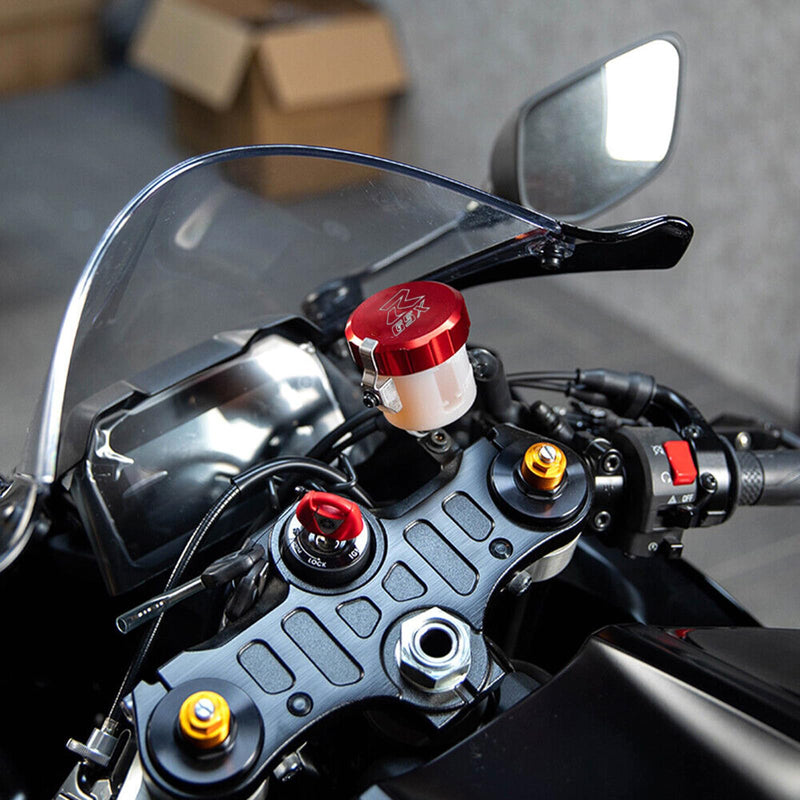 Front Brake Reservoir Cover Cap,Motorcycle Accessories Made of Aluminum Alloy Compatible with Suzuki GSX-R 600 1997-2020,GSX-R 750 1996-2020,GSX-R 1000 2001-2020 (Red) Red