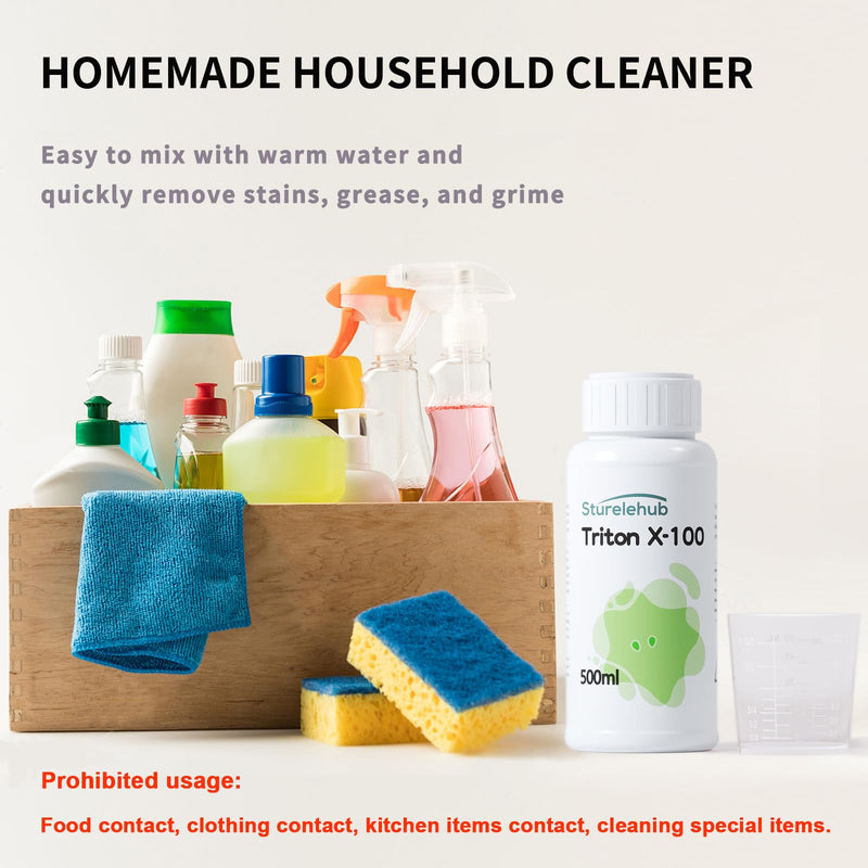 Triton X-100, 500ml, Laboratory Cleaning Detergent, Triton X-100 Surfactant, Laboratories Triton X-100 solution, DIY Record Cleaning Solution