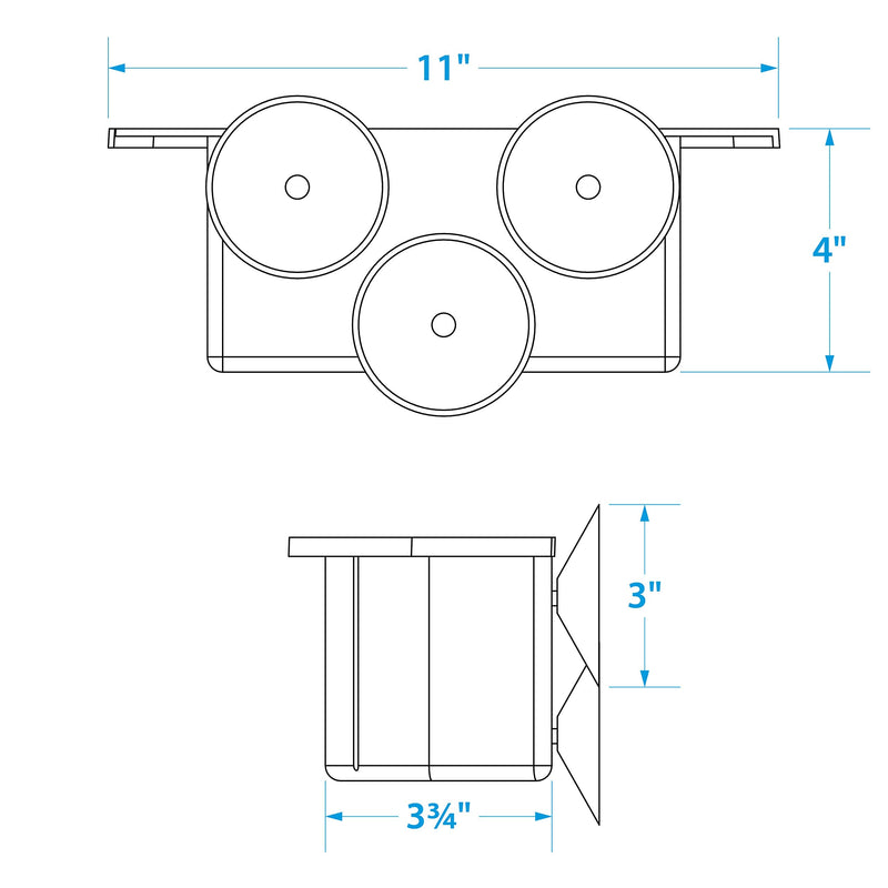 Seachoice Cockpit Organizer w/ 3 Suction Cups to Mount on Any Flat Service on Boat, White