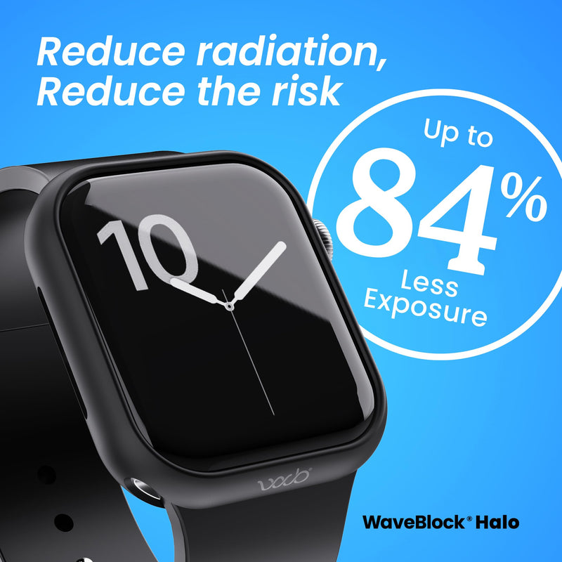 EMF Protection Apple Watch Bumper Case 49mm Ultra 1, 2 & 3 WaveBlock Halo | Up to 84% EMF Reduction, Patented Blocker Technology, FCC Lab Tested, Charge & Heart-Rate Sensor Compatible, Soft Silicone Ultra 1, 2 & 3 (49 mm)