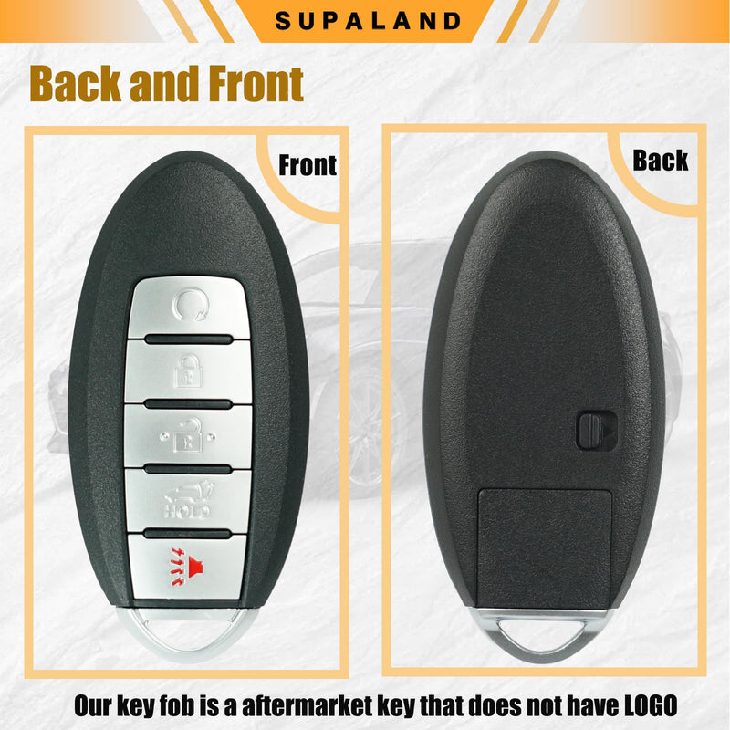 SUPALAND Key Fob Replacement Fits for Nissan Rogue 2017 2018 2019 2020 Keyless Entry Remote Control Push Start Key KR5S180144106 7812D-S180106 S180144110 285E3-6FL7B 5-Button (Set of 2)