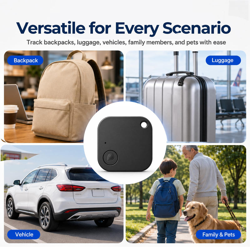 Mini Portable GPS Tracker for Vehicles, Undetectable GPS Car Tracker, No Monthly Fee/No SIM Card, Tracker Device for Kids, Dogs, Cars, Elderly, Compatible with iOS & Android (1) 1