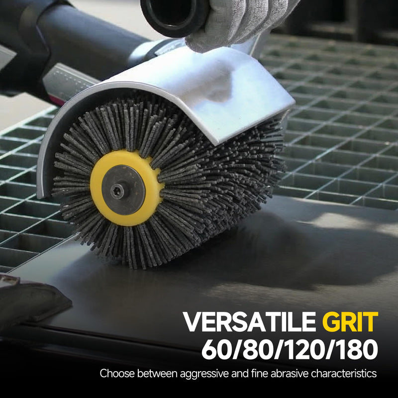 2 Pcs Burnishing Wheel 120 Grit Stripping Drum, 4.5" x 4" Abrasive Drawing Wheel Drum, Surface Conditioning Tool Drum for Metal, Wood, Plastic Nylon 120#