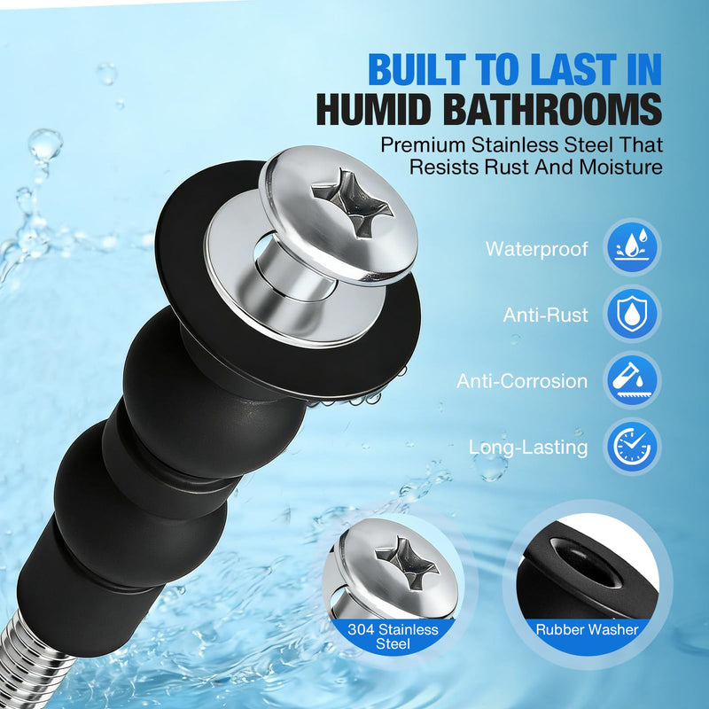 Jamini Top Mount Toilet Seat Screws Replacement Kit, Compatible with Most TOTO Soft-Close Toilet Seats, Expanding Rubber Nuts with 304 Stainless Steel Hardware, 4 Pack