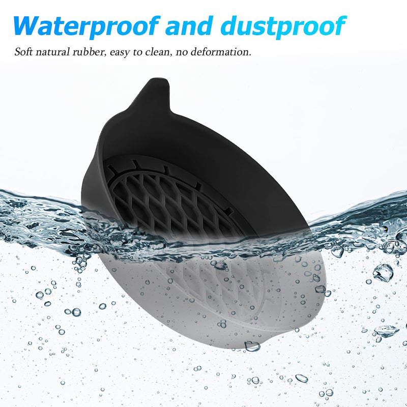 4PCS Car Cup Holder Coasters, Silicone Non-Slip Vehicle Cup Recessed Mats, Sift-Proof Automotive Interior Drink Insert Decor Accessories, Universal for SUV, Sedan, Truck (Black) Black/Silicone