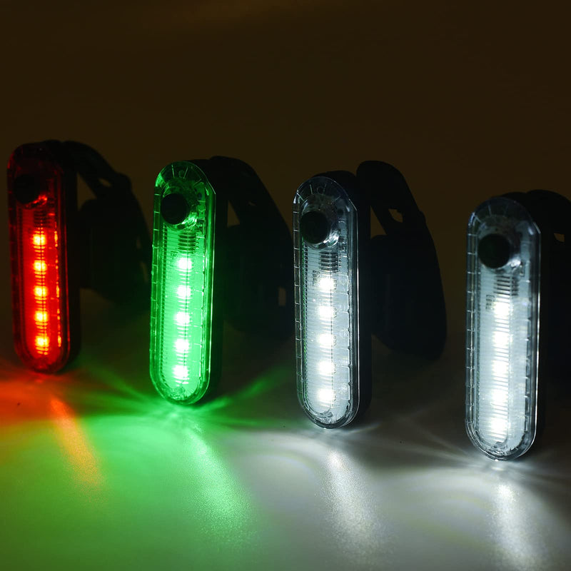 LED Navigation Lights for Boat Bow or Stern Battery Powered Kayak Light For Night Fishing, Back-up Marine LED Lights For Pontoon, Dinghy, Yarch, Sailboats