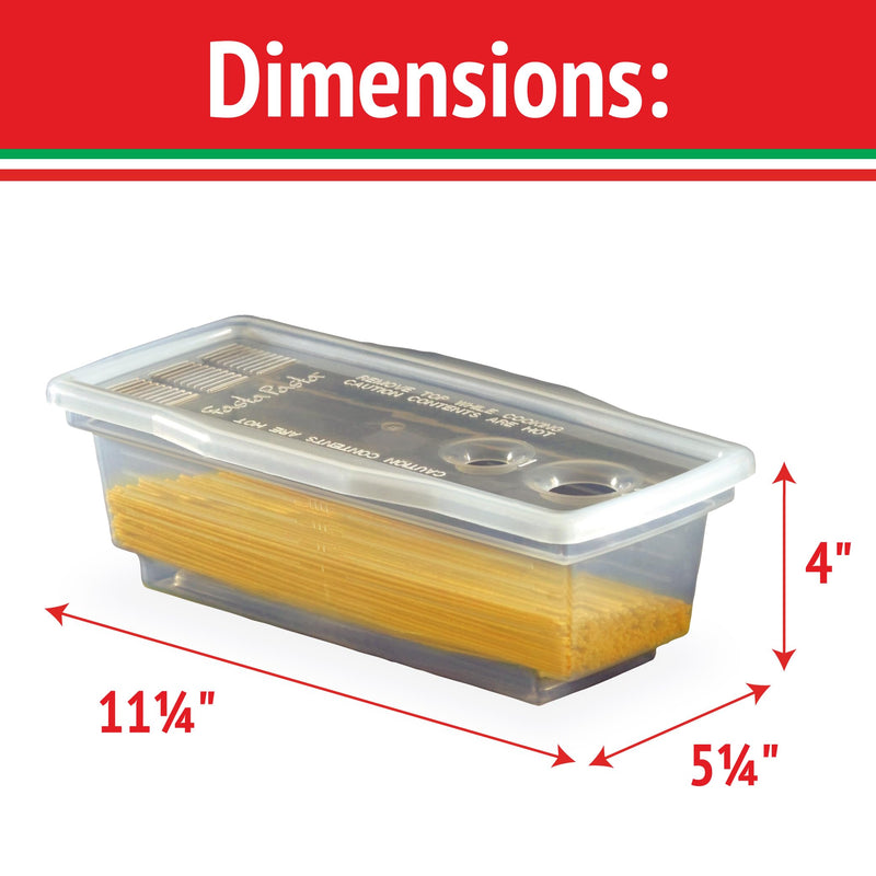 Fasta Pasta Microwave Pasta Cooker- The Original (2PK)- Cooks up to 4 Servings- No Mess, Sticking or Waiting For Boil- Perfect Al Dente Pasta Every Time- For Dorms, Kitchens, Offices- Made in the USA