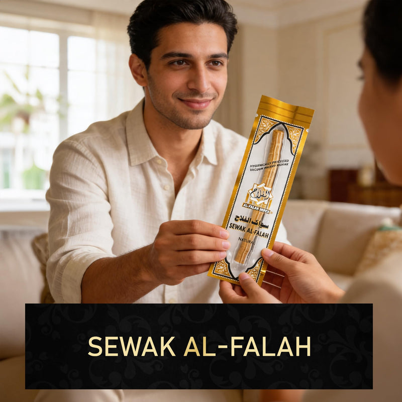 SEWAK AL-FALAH Miswak (Traditional Natural Toothbrush) - 20 Pack - Individually Vacuum Sealed for Long-Lasting Freshness – Traditional Oral Care for Deep Cleaning, Whitening, and Plaque Defense 1 Count (Pack of 20) Regular