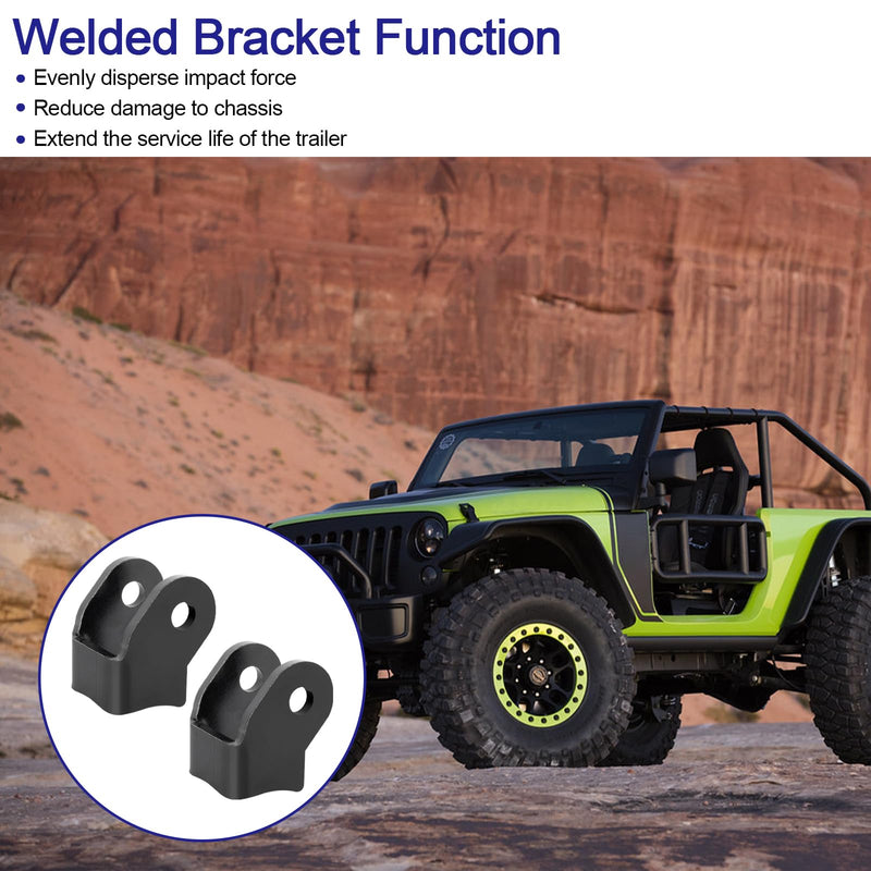 Shock Bracket Weld On Shock Mount - Heavy Duty Brackets for Off-Road Trailers Rear Axle Shock Mount Bracket Kit, Thick Weld On Shock Brackets - 1 Pair