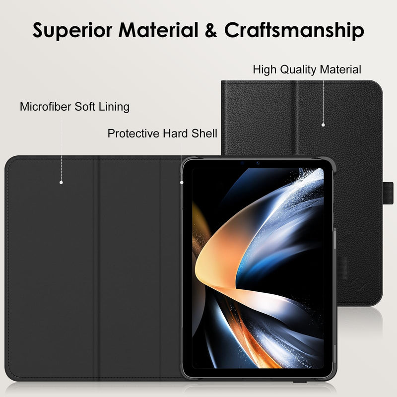 Fintie Folio Case for Onn 8.1" Core Tablet (2026 Model) - Black | Premium Vegan Leather Protective Stand Cover with Pencil Holder Compatible with Onn 8.1-inch Gen5 Tablet