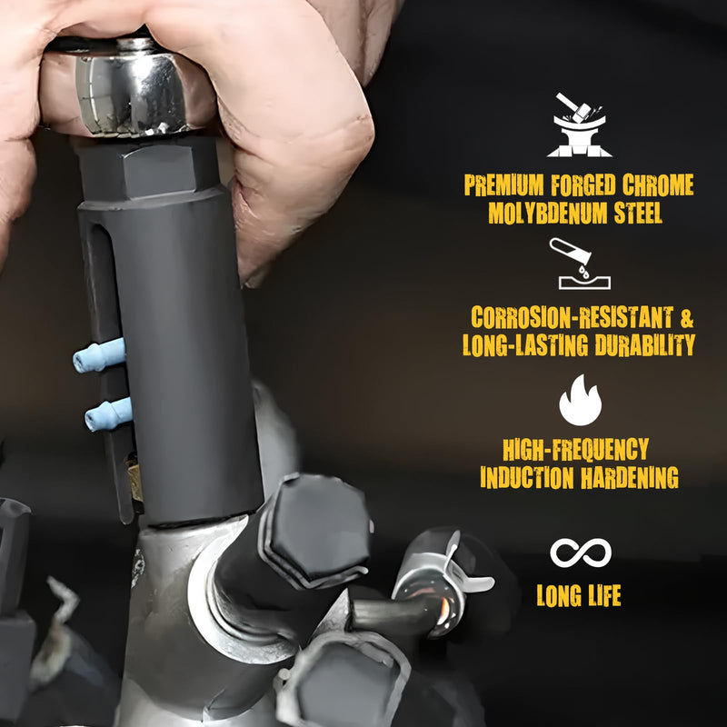 O2 Sensor Socket, 1/2 Inch Drive by 7/8 Inch Oxygen Sensor Socket, Automotive Oxygen Sensor Removal Tool with Side Wire Gate 1/2*7/8 1PCS
