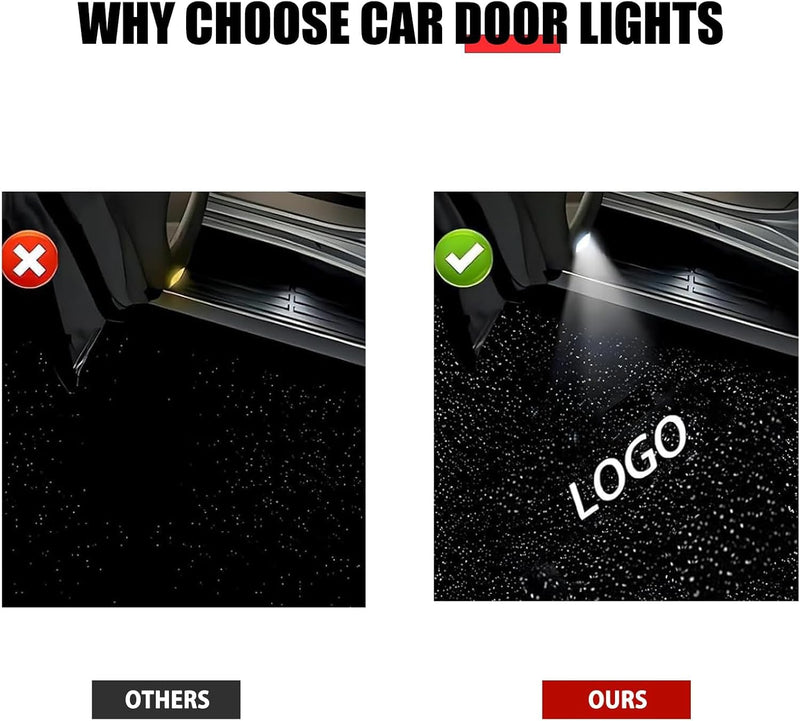 Car Door Light Logo Projector Compatible with LS ES is LX RX GS GX RC UX Accessories, 4PCS Non-Fading LED Puddle Light Upgraded Super Bright Ghost Shadow Light for L-eex-us