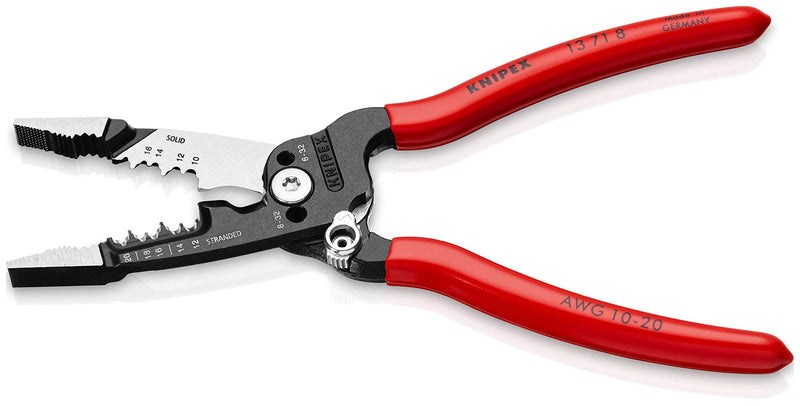 KNIPEX Tools 13 71 8 Forged Wire Stripper, 8-Inch 8 inches (Pack of 1) Standard Grip
