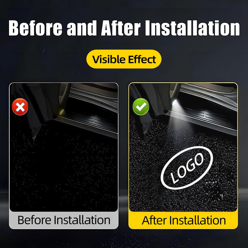 4Pcs Car Door Lights Logo Projector Compatible with LS/ES/is/LX/RX/GS/GX/RC/UX Car Accessories, No Fade HD LED Car Welcome Projector Lights, 3D Ghost Shadow Light 4Pcs Pure White