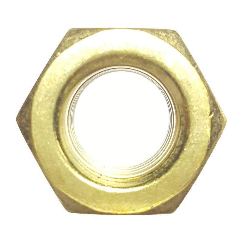 Fastenere Nylon Insert Hex Lock Nuts 3/8"-16 Solid Brass Alloy Steel Grade 360, Plain Finish, Corrosion-Resistant, Durable Hardware Nuts for Secure Fastening, Locking Nut, (25-Pack) 3/8-16 (25 Pack)