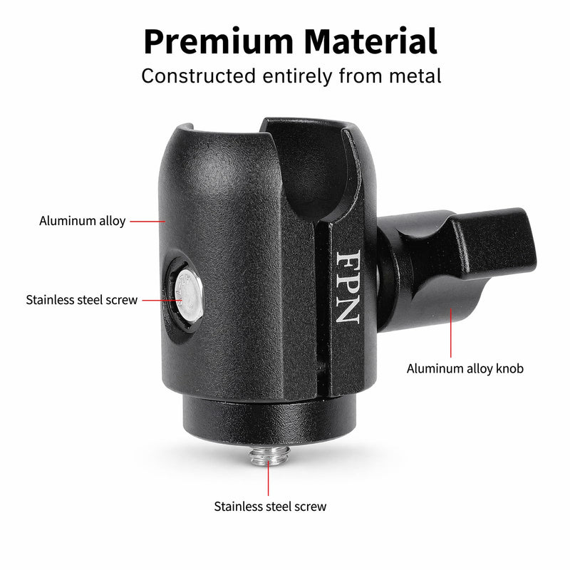 Aluminum Alloy Single Socket Arm with 1/4"-20 Threaded Stud for 1" Ball Components, 360° Rotation, Compatible with RAM B Size Mounts 1/4"-20 Threaded Stud Mount for 1" Ball