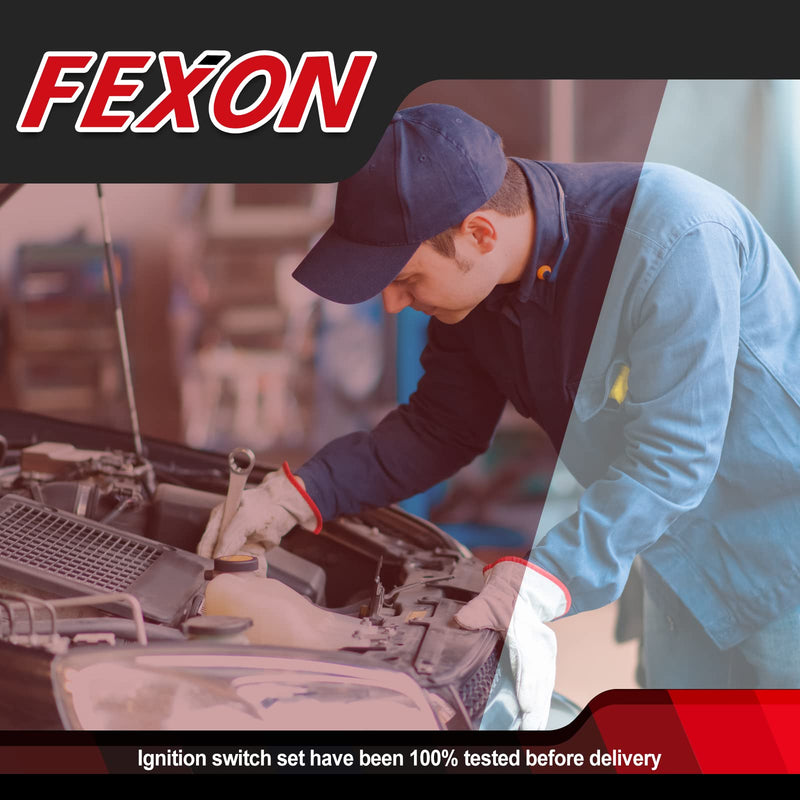 FEXON Ignition Switch & Ignition Lock Cylinder with 2 Keys Compatible with 1997-2005 Chevy Malibu Impala Monte Carlo Olds Alero Grand Am Repalces 12458191 22599340