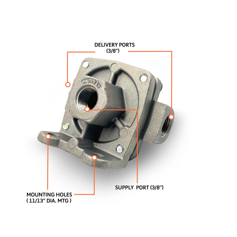 2 pack of TORQUE QR-1 QR1 Quick Release Valve (Replaces Bendix 229859, Midland KN32005, Haldex 229859X) (2 x TR229859) 2 Pack 2 x TR229859